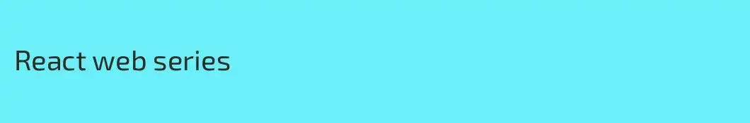 React web series